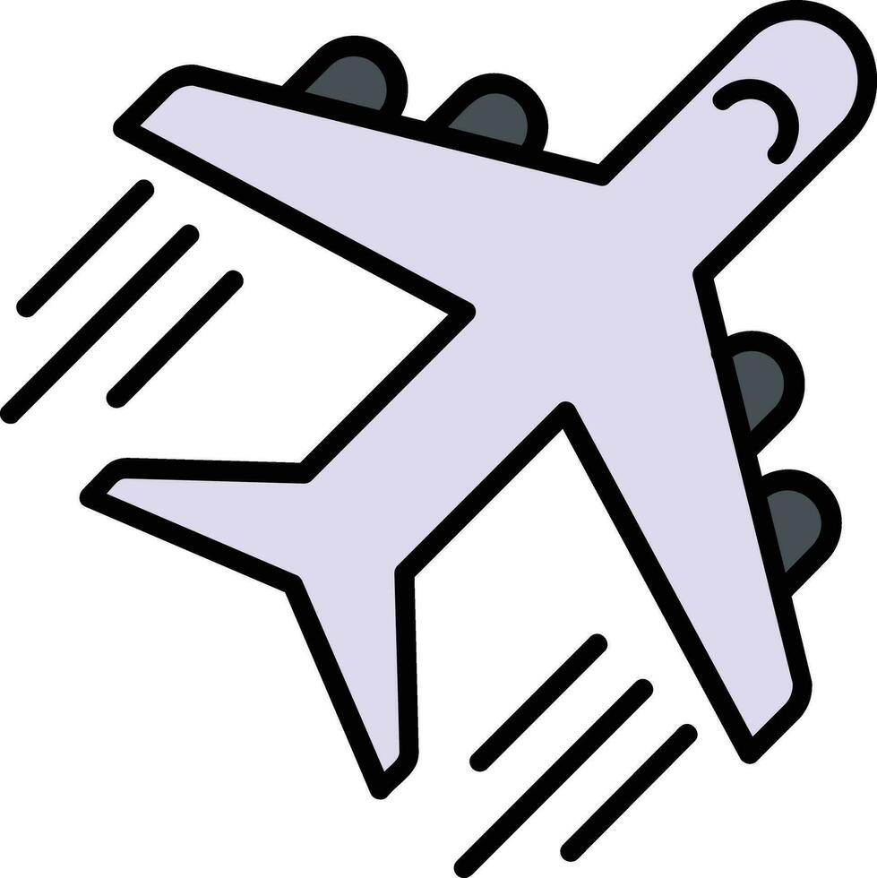 Flugzeug gefülltes Symbol vektor