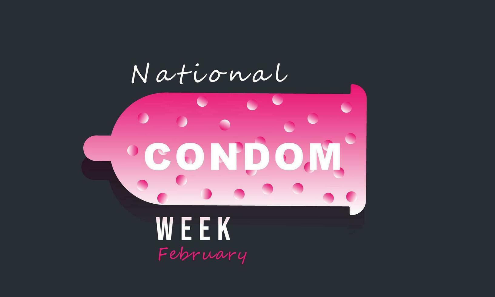 National Kondom Woche. Hintergrund, Banner, Karte, Poster, Vorlage. Vektor Illustration.