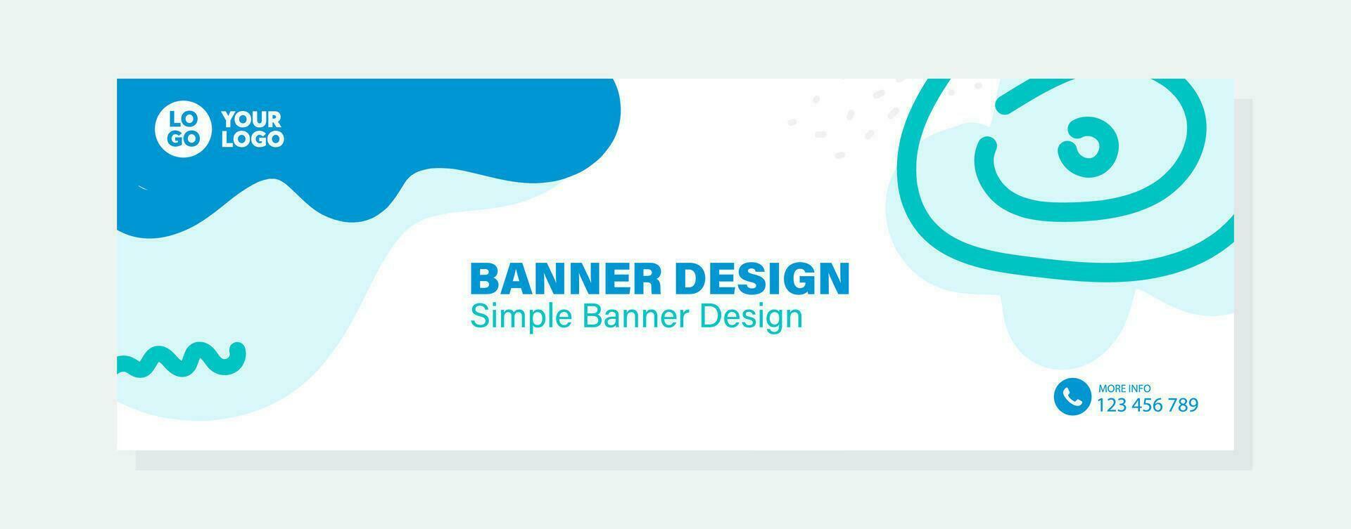 abstrakt Banner Design Netz Vorlage, horizontal Header Netz Banner. modern süß Blau Startseite Header Hintergrund zum Webseite Design, Sozial Medien Startseite Anzeigen Banner, Flyer, Einladung Karte vektor