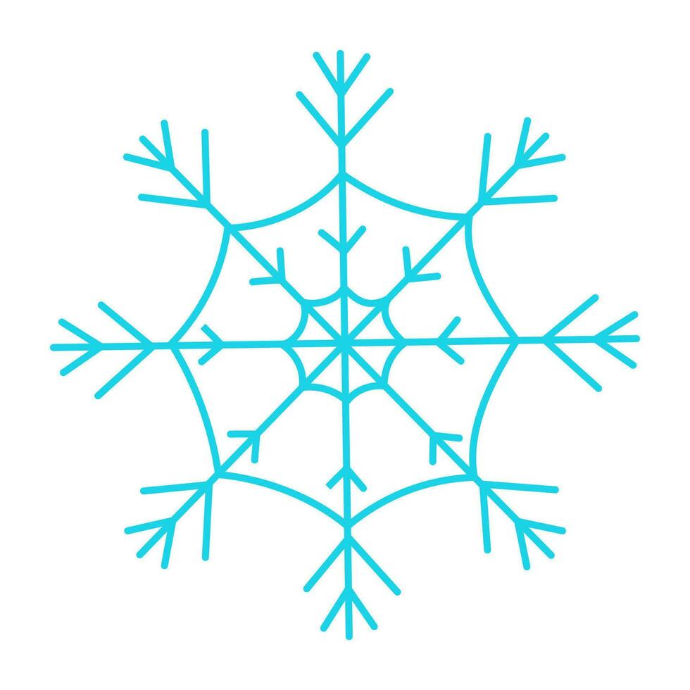 snöflinga jul vinter- kall mönster ikon element vektor