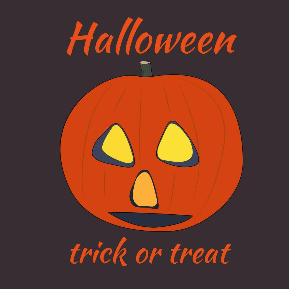 Halloween Gruß Karte, Grusel Geschichten, Kürbis, Süss oder böse vektor