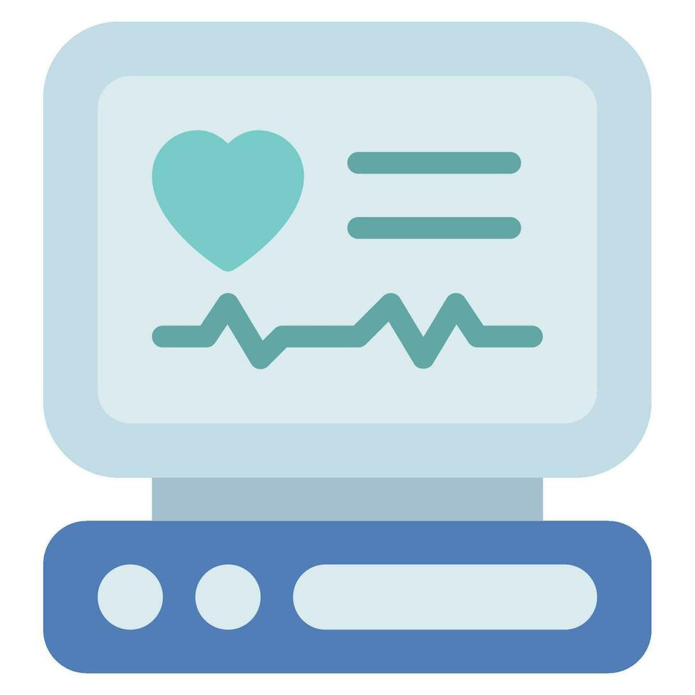 ekg maskin ikon illustration, för webb, app, infografik, etc vektor