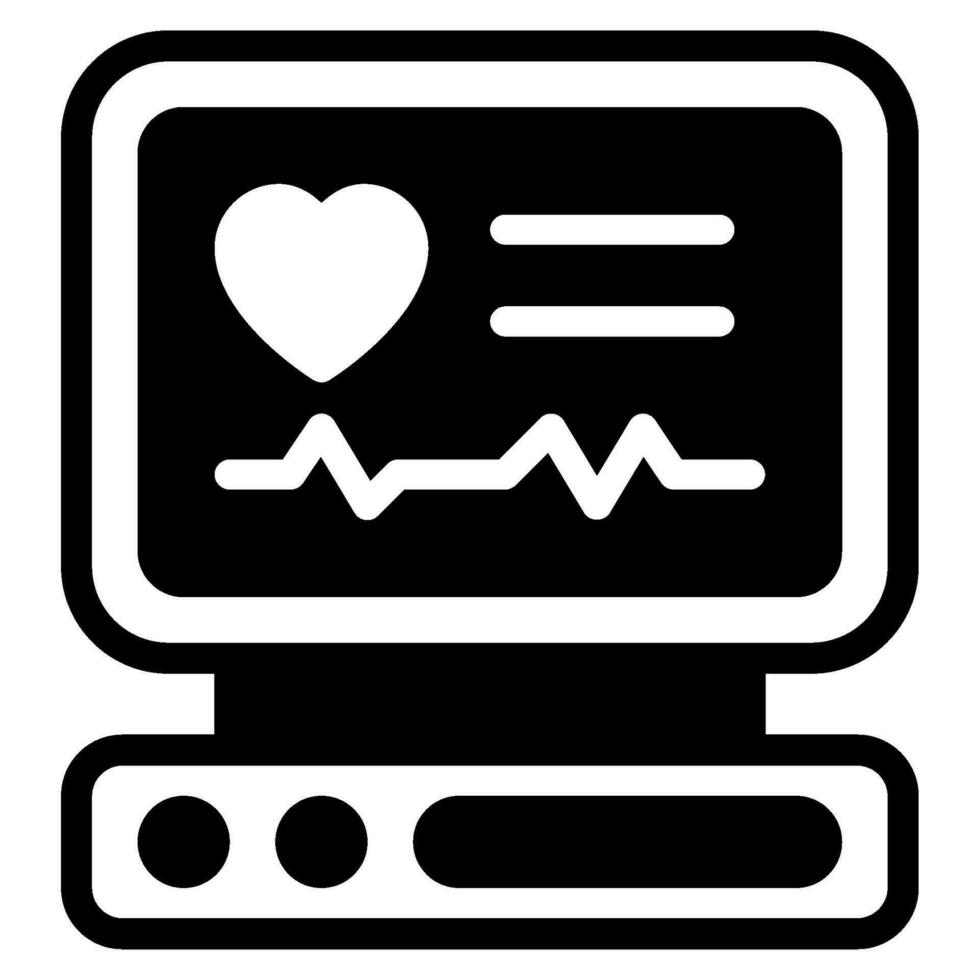 ekg maskin ikon illustration, för webb, app, infografik, etc vektor