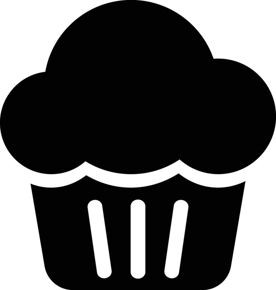 Cupcake Symbol im modisch Stil isoliert auf Weiß Hintergrund . Kuchen Symbol . Dessert Symbol vektor