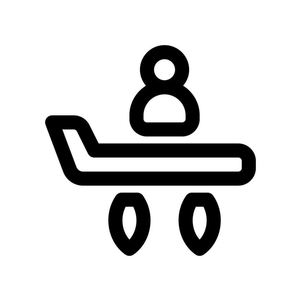 Hoverboard Linie Symbol. Vektor Symbol zum Ihre Webseite, Handy, Mobiltelefon, Präsentation, und Logo Design.