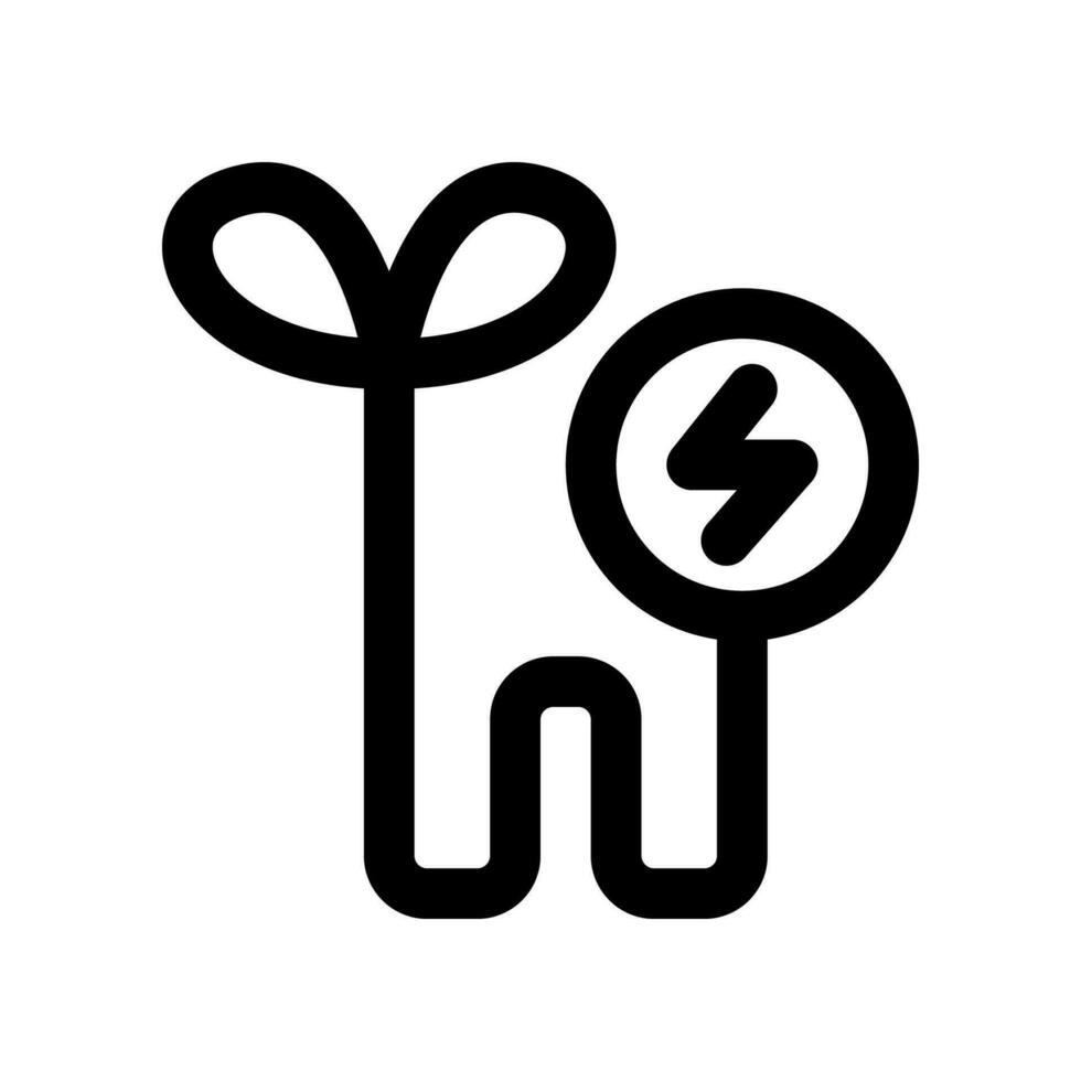 Öko Energie Linie Symbol. Vektor Symbol zum Ihre Webseite, Handy, Mobiltelefon, Präsentation, und Logo Design.