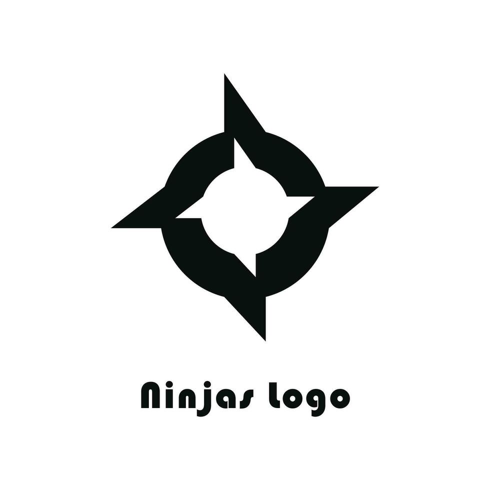 Ninjas Logo Marke mutig Streit. vektor