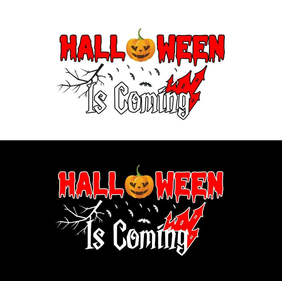 Halloween ist Kommen. Halloween T-Shirt Design. vektor