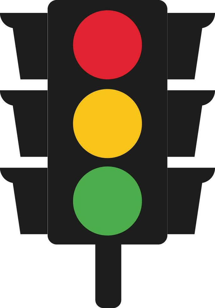 rot Gelb Grün der Verkehr Licht Vektor Symbol. der Verkehr Signal unterzeichnen. Ampel, warten Signal, gehen Signal Straße Anweisung, Verordnung Symbol, der Verkehr Regeln Design Element