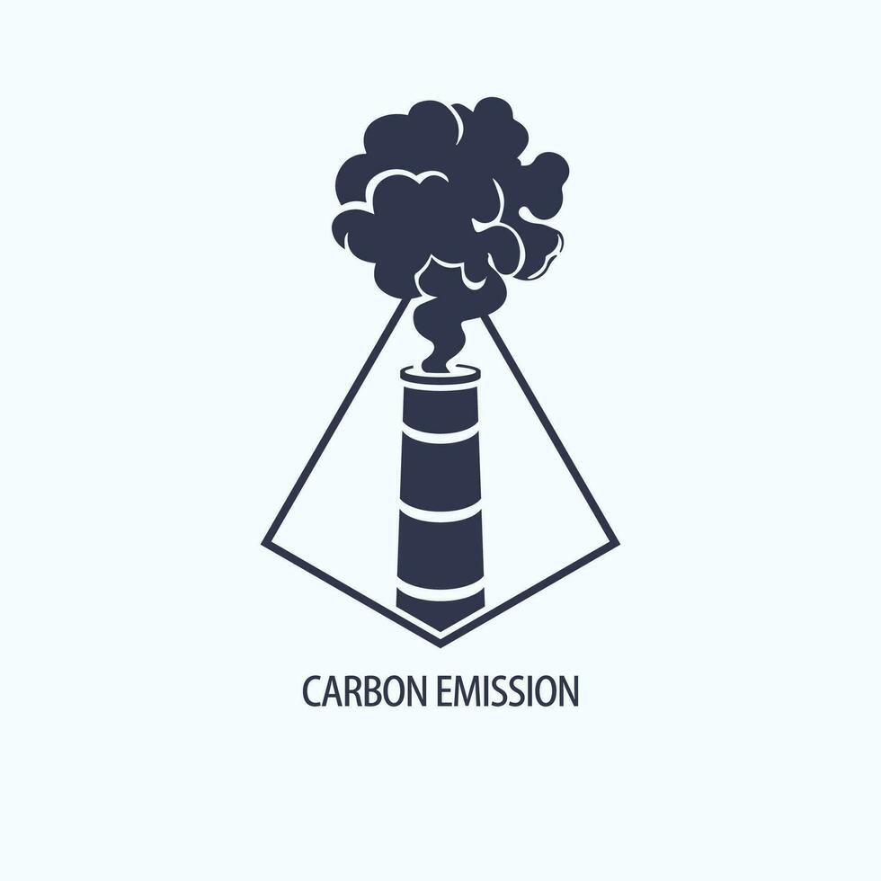 co2 utsläpp logotyp vektor