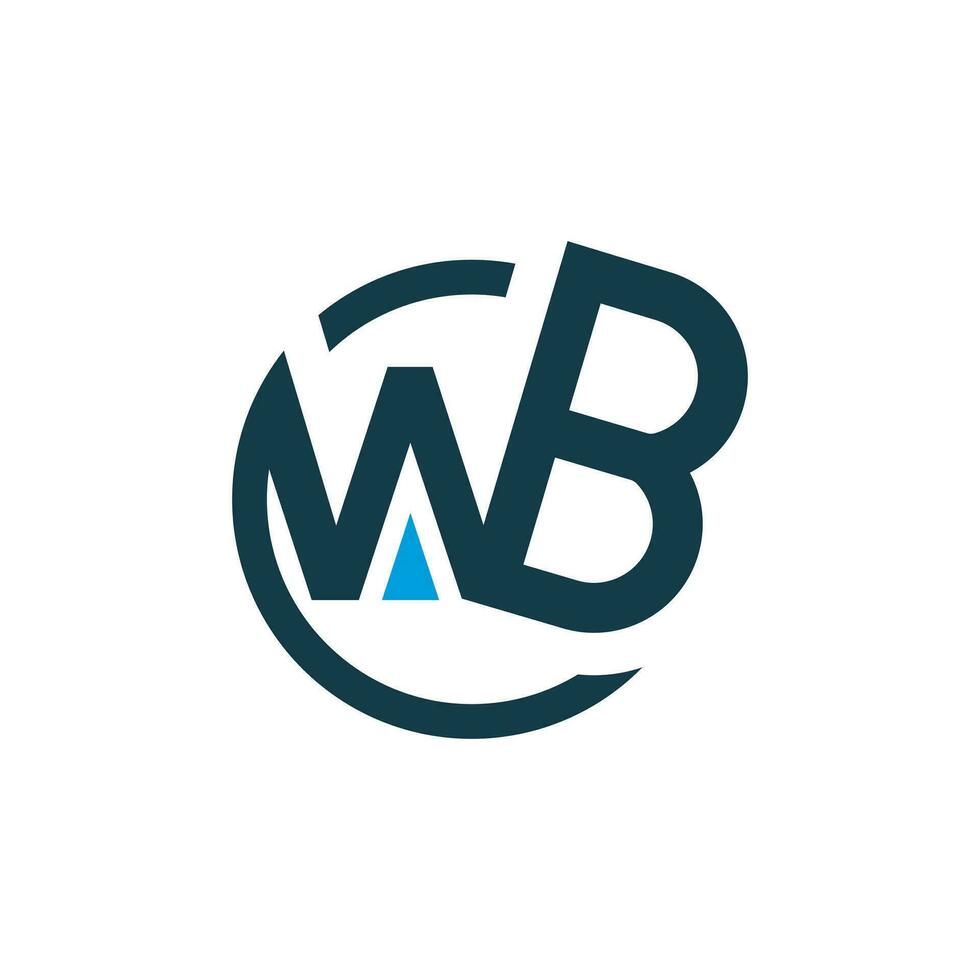 Brief wb Monogramm Logo ,modern Logo Designs Vorlage vektor