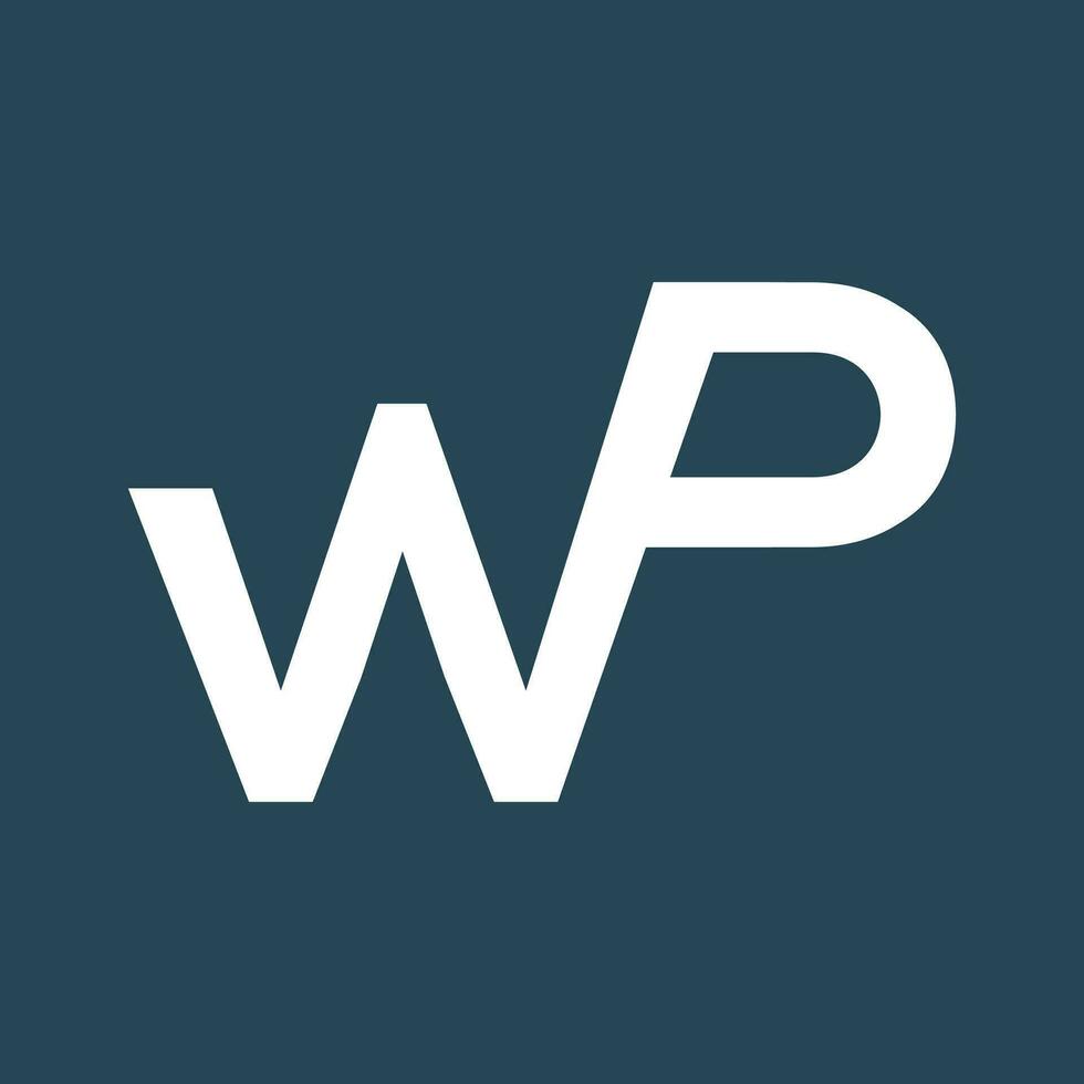 Brief wp Monogramm Logo ,modern Logo Designs Vorlage vektor