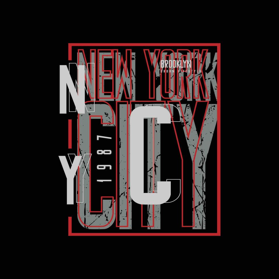 New York Brooklyn T-Shirt und Bekleidungsdesign vektor