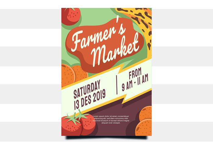 Flygblad Design Farmers Market vektor