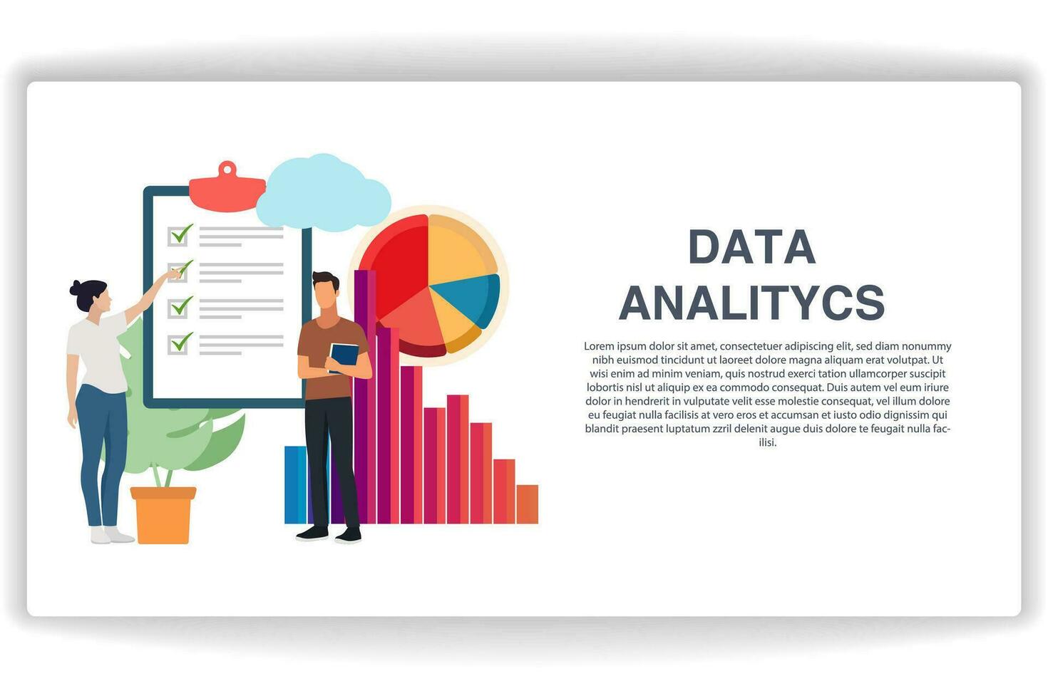 ein Mann ist Tragen ein Buch. Webseite Seite Daten Analysen. modern eben Design Konzept von Netz Seite Design zum Webseite und Handy, Mobiltelefon Webseite vektor