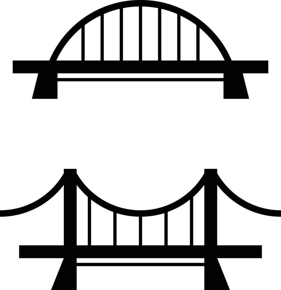 Illustration von ein einfach Brücke mit Linie Stil vektor