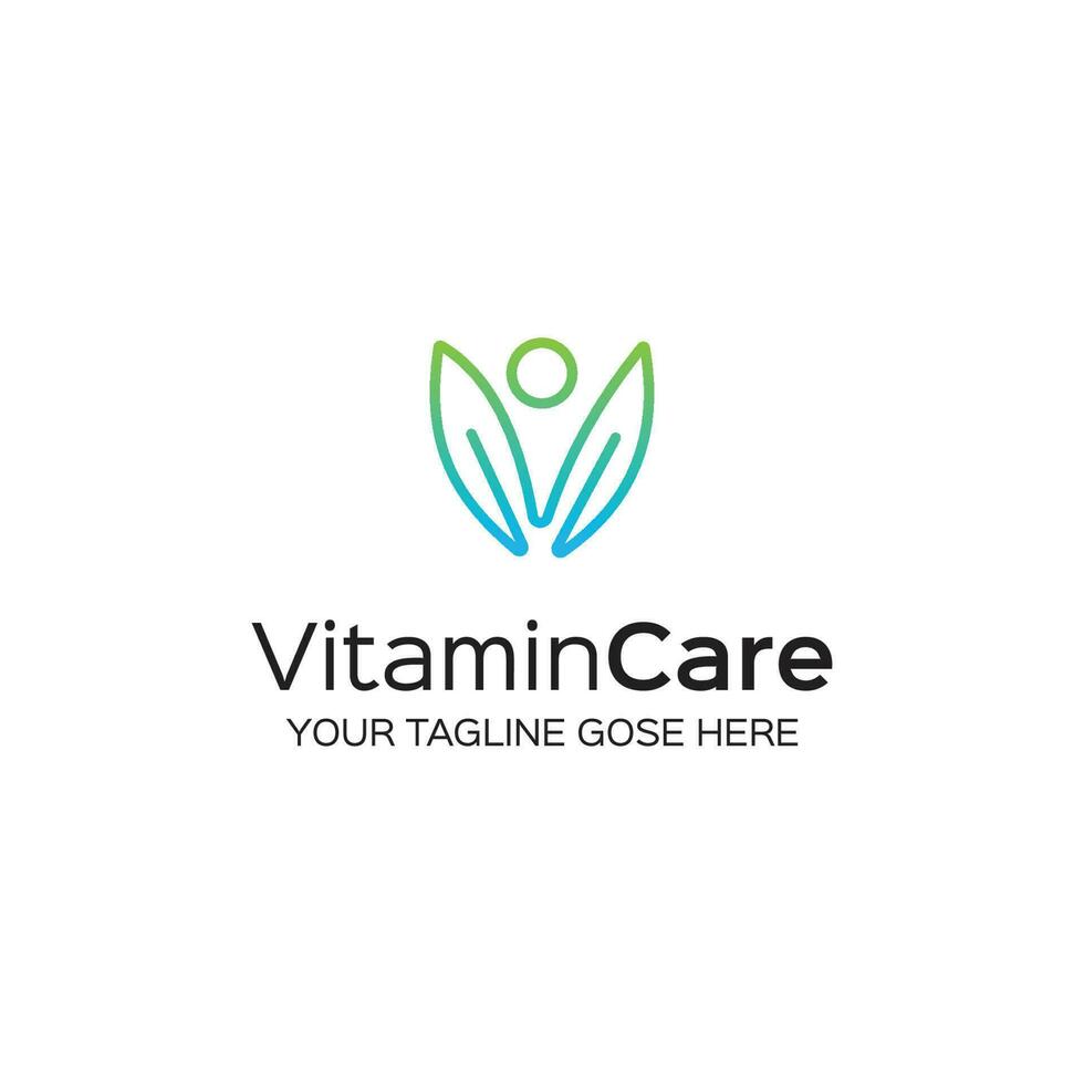 Vitamin Pflege Logo Vorlage kostenlos herunterladen vektor
