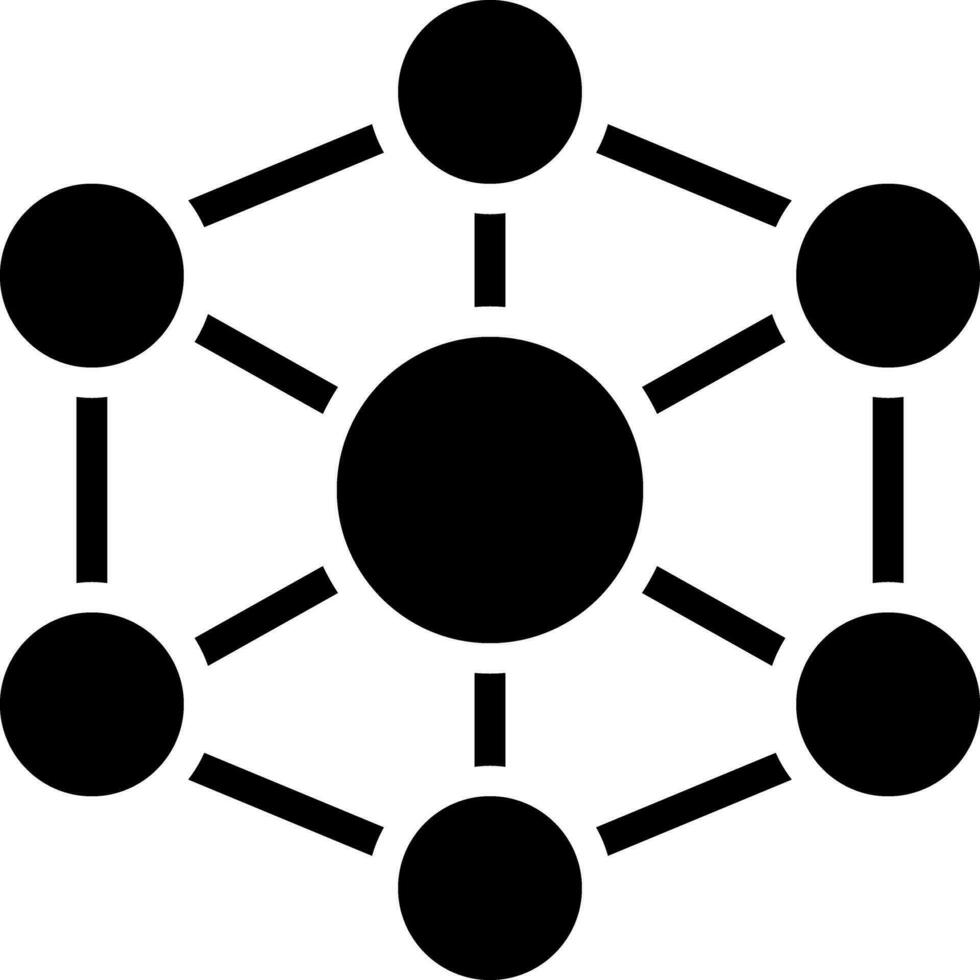 solide Symbol zum Moleküle vektor