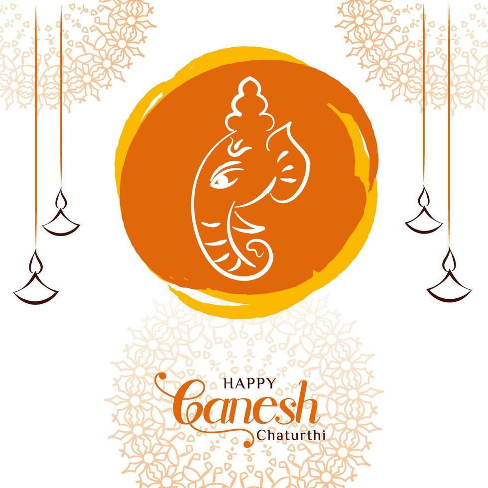 ganesh chaturthi firande mönster för baner posta och social media befordran. indisk festival dekorativ bakgrund vektor