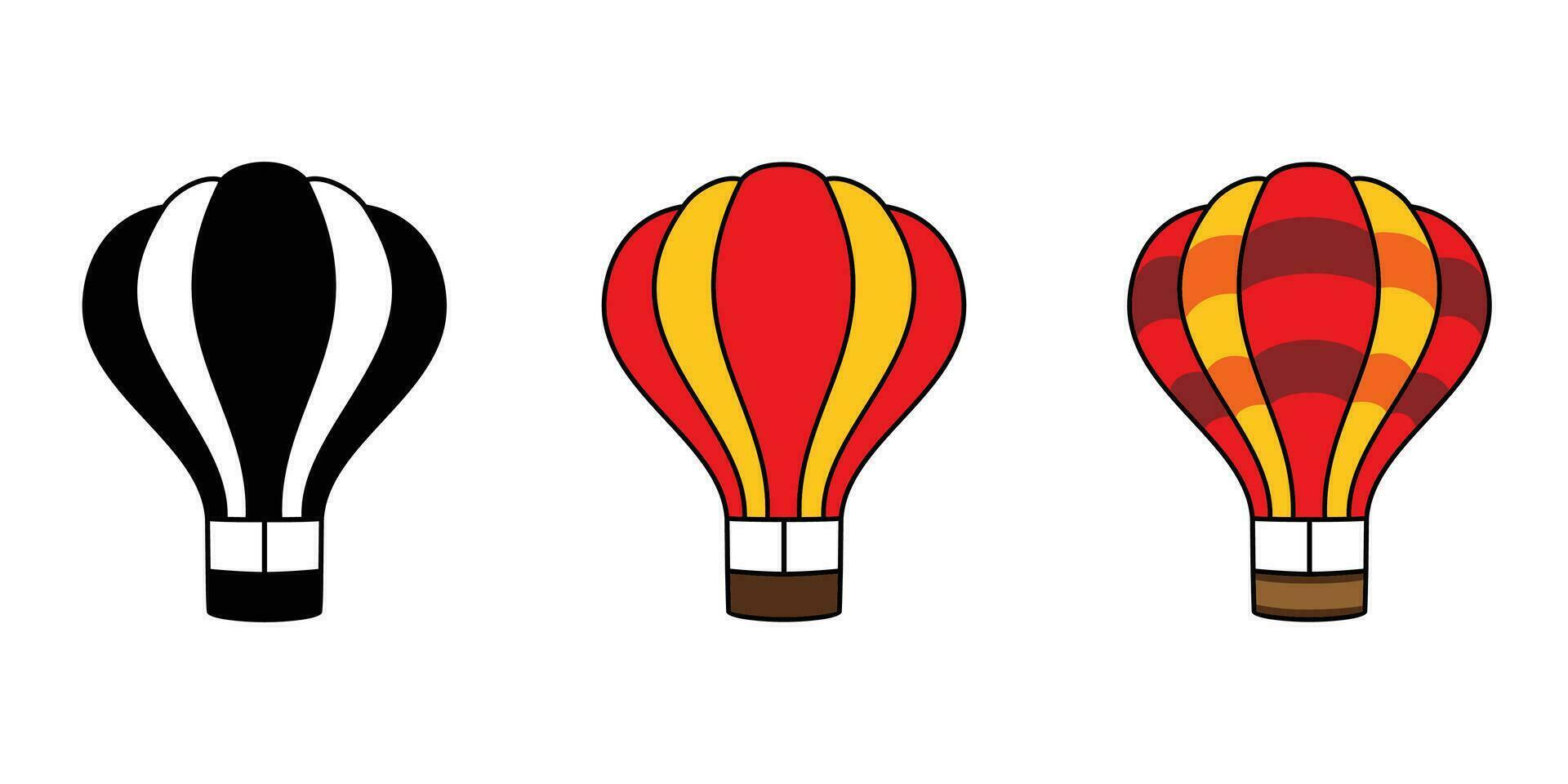 heiß Luft Ballon Design. Reise Luft Transport Zeichen und Symbol. vektor