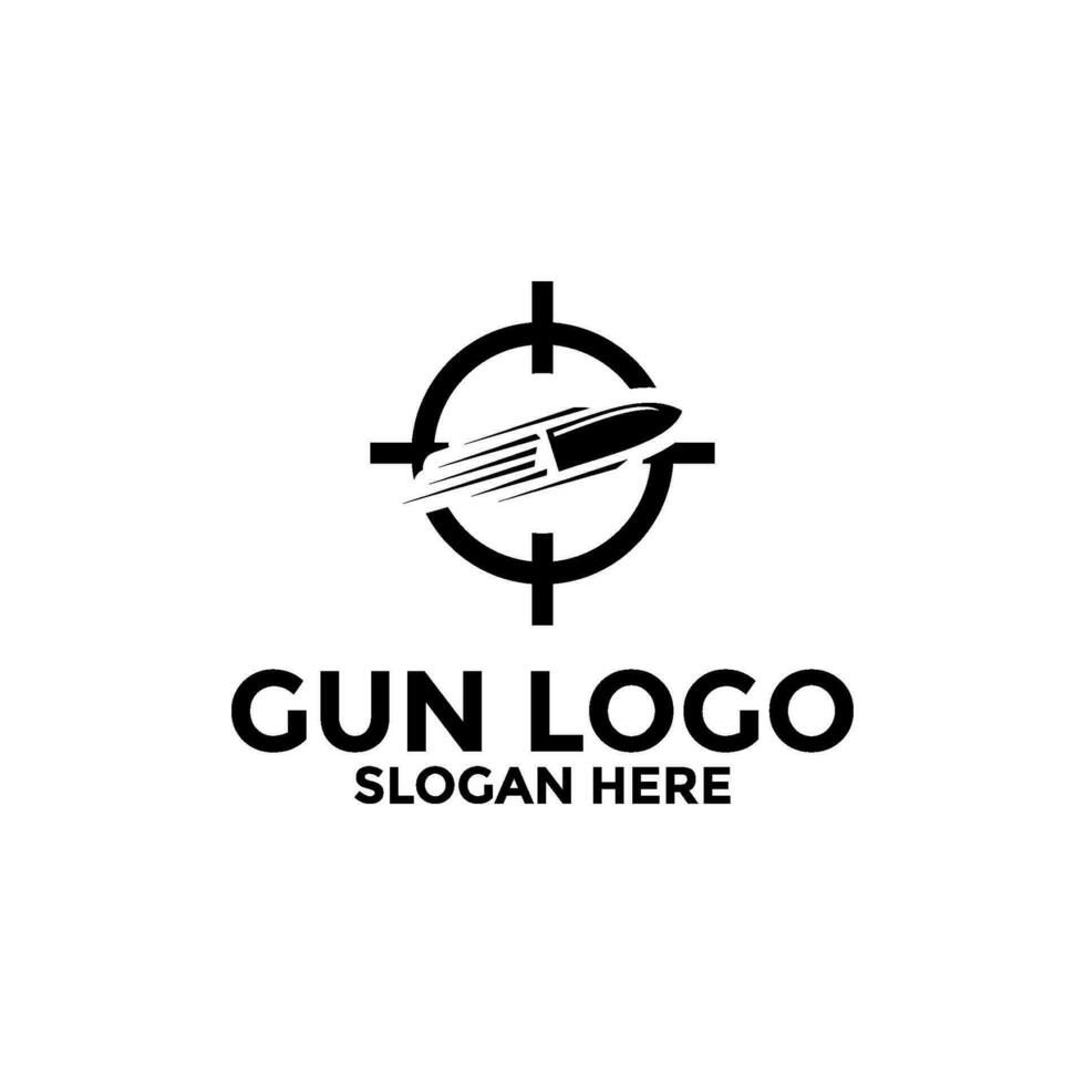 kreativ Gewehr Logo Design. Gewehr Logo Vorlage. Gewehr Vektor