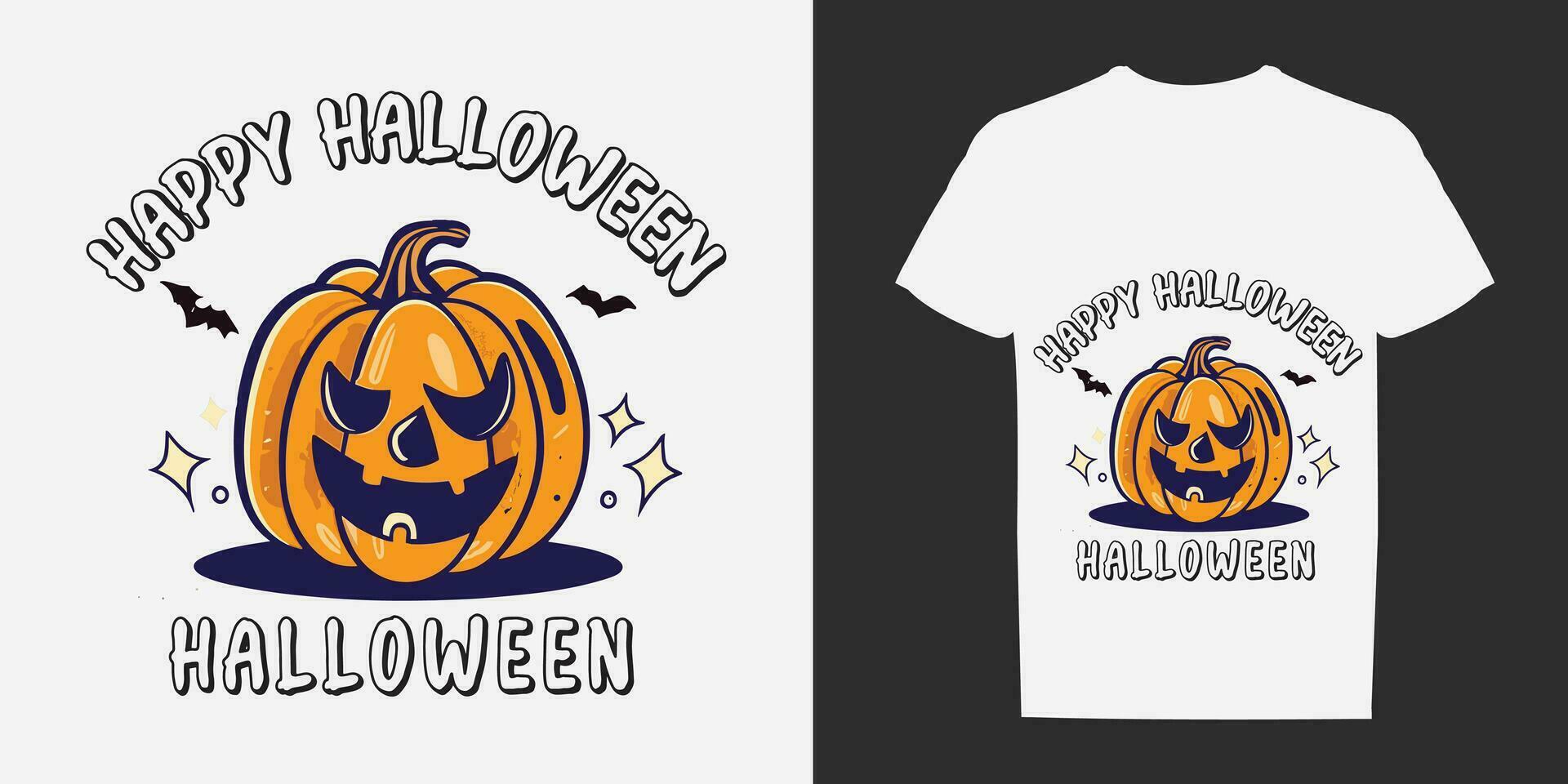 Lycklig halloween bäst vektor t-shirt design layout