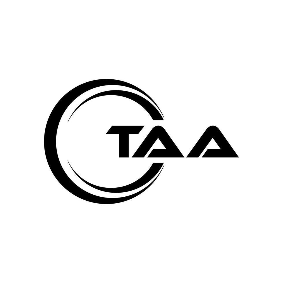 taa Brief Logo Design, Inspiration zum ein einzigartig Identität. modern Eleganz und kreativ Design. Wasserzeichen Ihre Erfolg mit das auffällig diese Logo. vektor