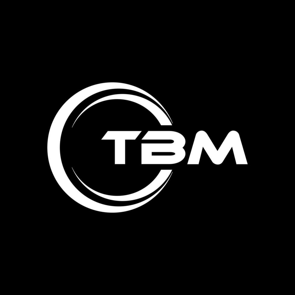 tbm brev logotyp design, inspiration för en unik identitet. modern elegans och kreativ design. vattenmärke din Framgång med de slående detta logotyp. vektor