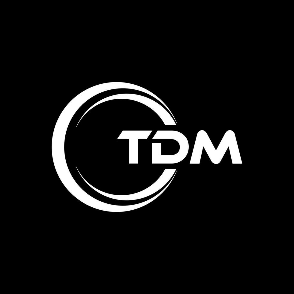 tdm Brief Logo Design, Inspiration zum ein einzigartig Identität. modern Eleganz und kreativ Design. Wasserzeichen Ihre Erfolg mit das auffällig diese Logo. vektor