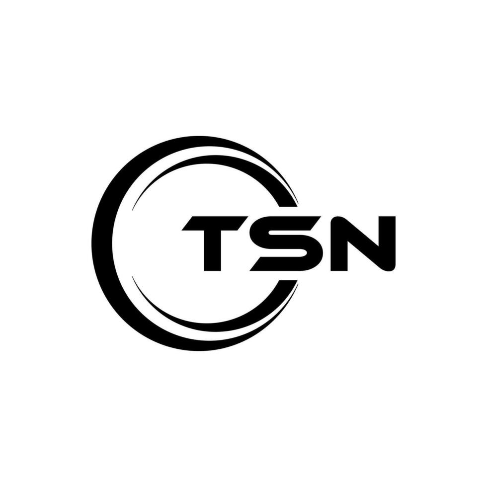 tsn Brief Logo Design, Inspiration zum ein einzigartig Identität. modern Eleganz und kreativ Design. Wasserzeichen Ihre Erfolg mit das auffällig diese Logo. vektor