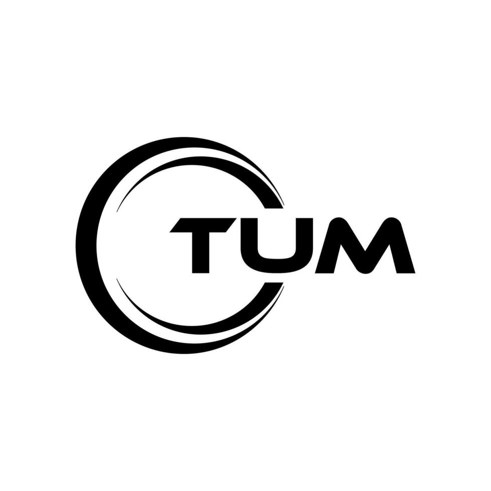 tum Brief Logo Design, Inspiration zum ein einzigartig Identität. modern Eleganz und kreativ Design. Wasserzeichen Ihre Erfolg mit das auffällig diese Logo. vektor