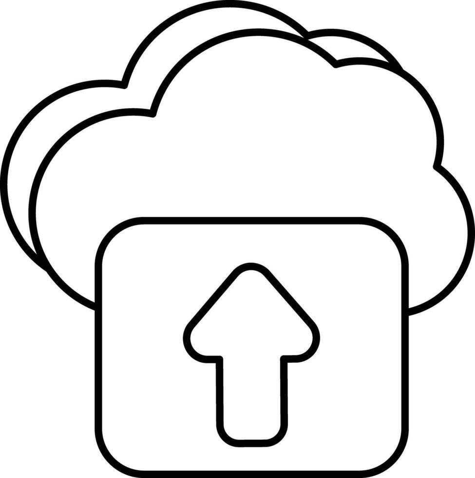 Wolke hochladen Linie Symbol Design Stil vektor