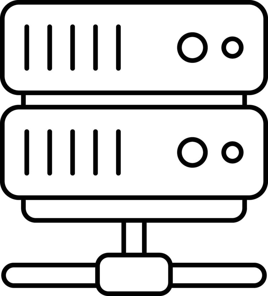 server linje ikon design stil vektor