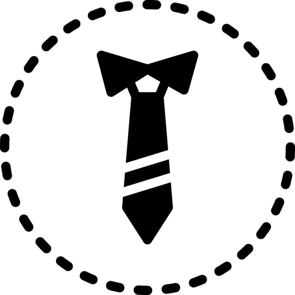 fast ikon för slips vektor