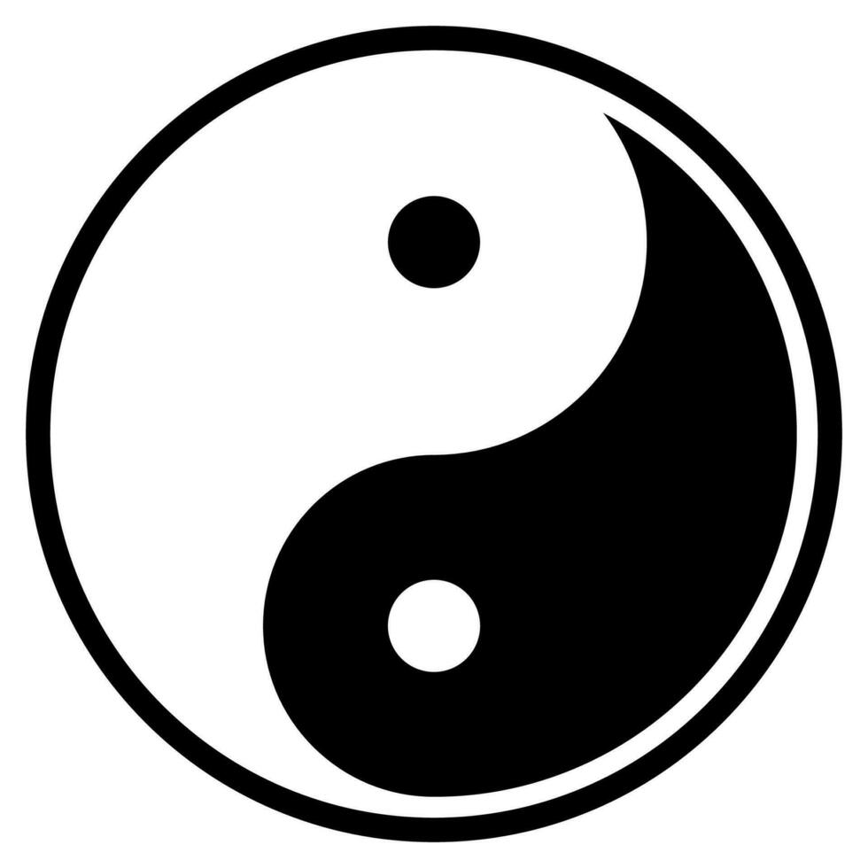 ying och yang. harmoni symbol. yin yang i cirkel. balans symbol i svart och vit vektor