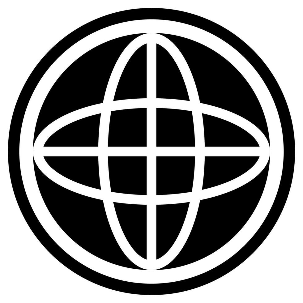 Globus Symbol. Welt unterzeichnen. Planet Erde im Kreis. Gliederung Globus vektor