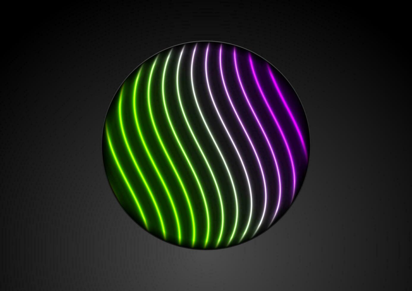 Hi-Tech futuristisch Hintergrund mit glühend Neon- Wellen vektor