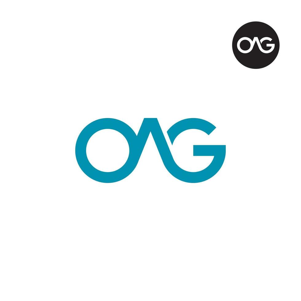 brev oag monogram logotyp design enkel vektor