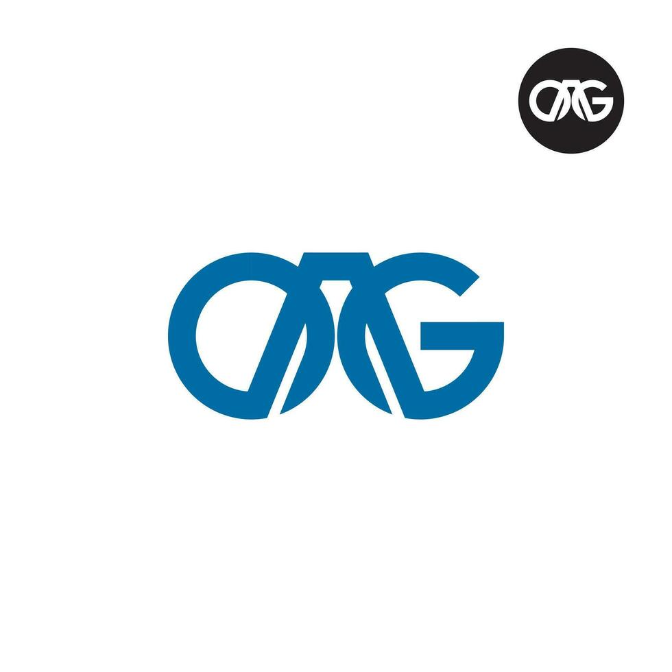 Brief Oag Monogramm Logo Design vektor