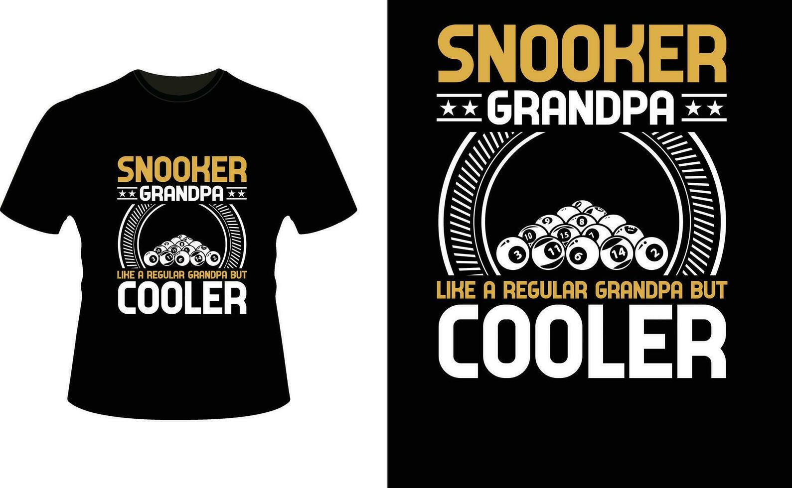 snooker morfar tycka om en regelbunden morfar men kylare eller farfar tshirt design eller farfar dag t skjorta design vektor