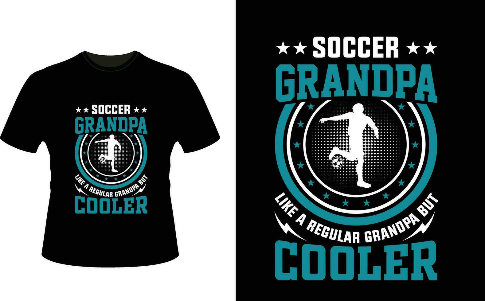 Fußball Opa mögen ein regulär Opa aber Kühler oder Großvater T-Shirt Design oder Großvater Tag t Hemd Design vektor