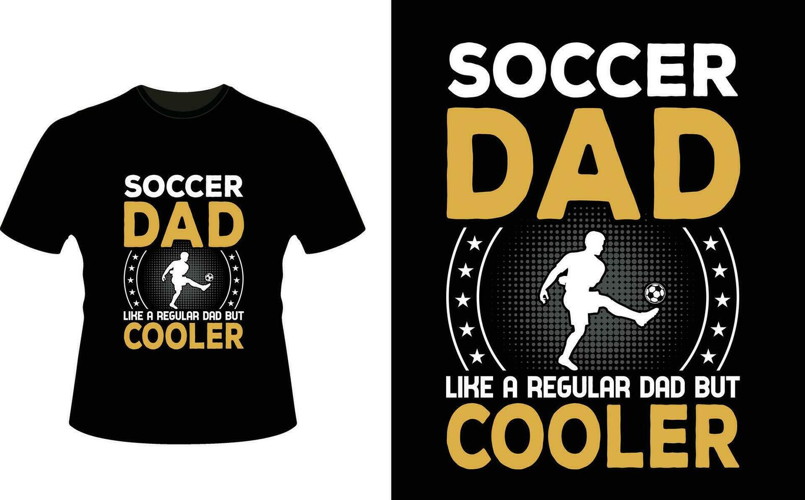 fotboll pappa tycka om en regelbunden pappa men kylare eller pappa pappa tshirt design eller far dag t skjorta design vektor