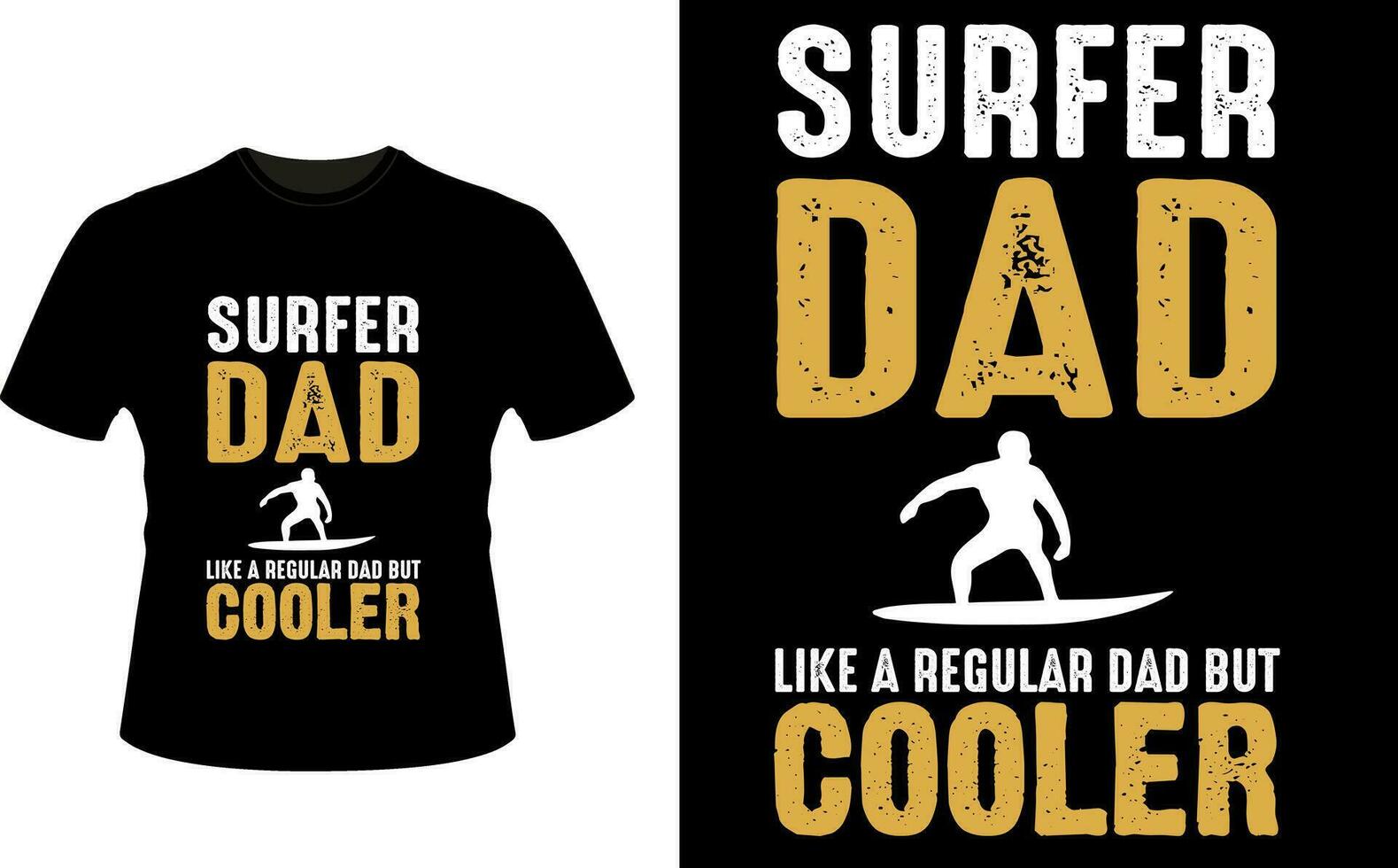 surfare pappa tycka om en regelbunden pappa men kylare eller pappa pappa tshirt design eller far dag t skjorta design vektor