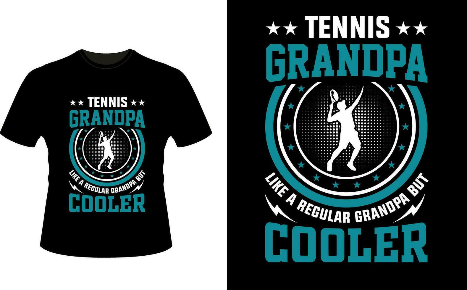 tennis morfar tycka om en regelbunden morfar men kylare eller farfar tshirt design eller farfar dag t skjorta design vektor