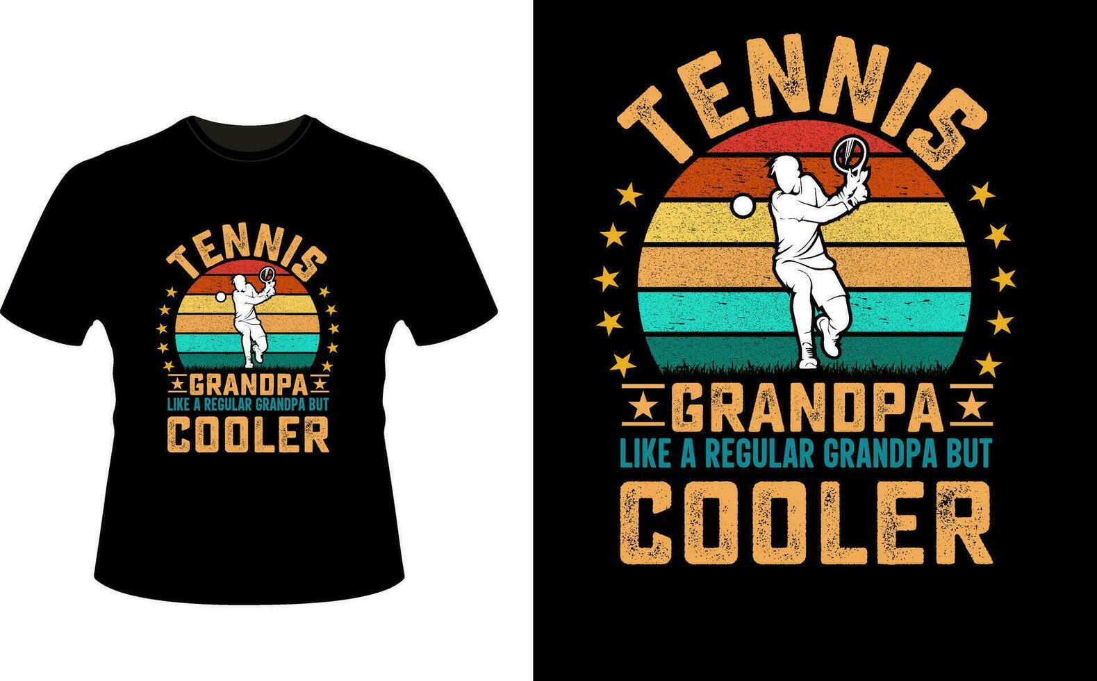 Tennis Opa mögen ein regulär Opa aber Kühler oder Großvater T-Shirt Design oder Großvater Tag t Hemd Design vektor