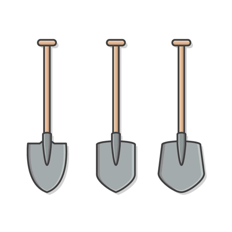 trä- skyffel vektor ikon illustration
