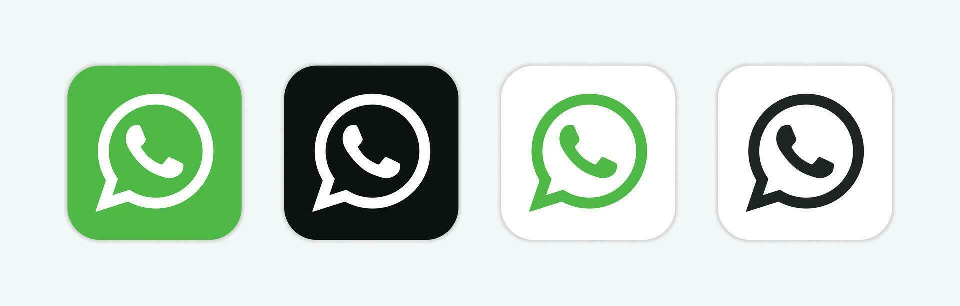 WhatsApp Symbol. WhatsApp Logo Vektor auf Weiß Hintergrund.