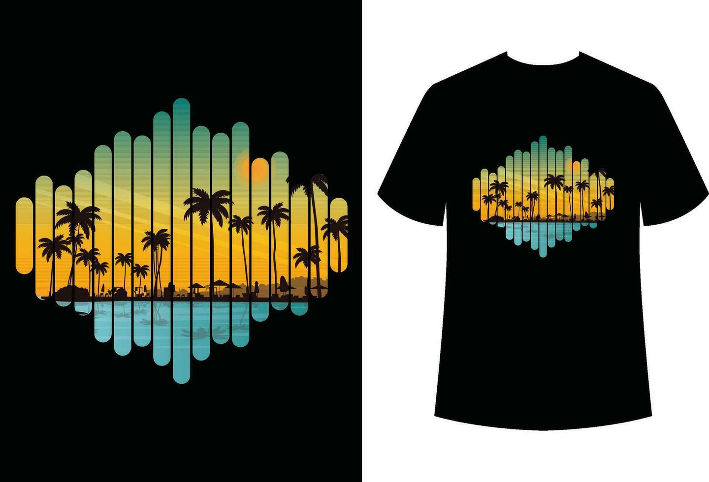 Sommer-T-Shirt-Design vektor