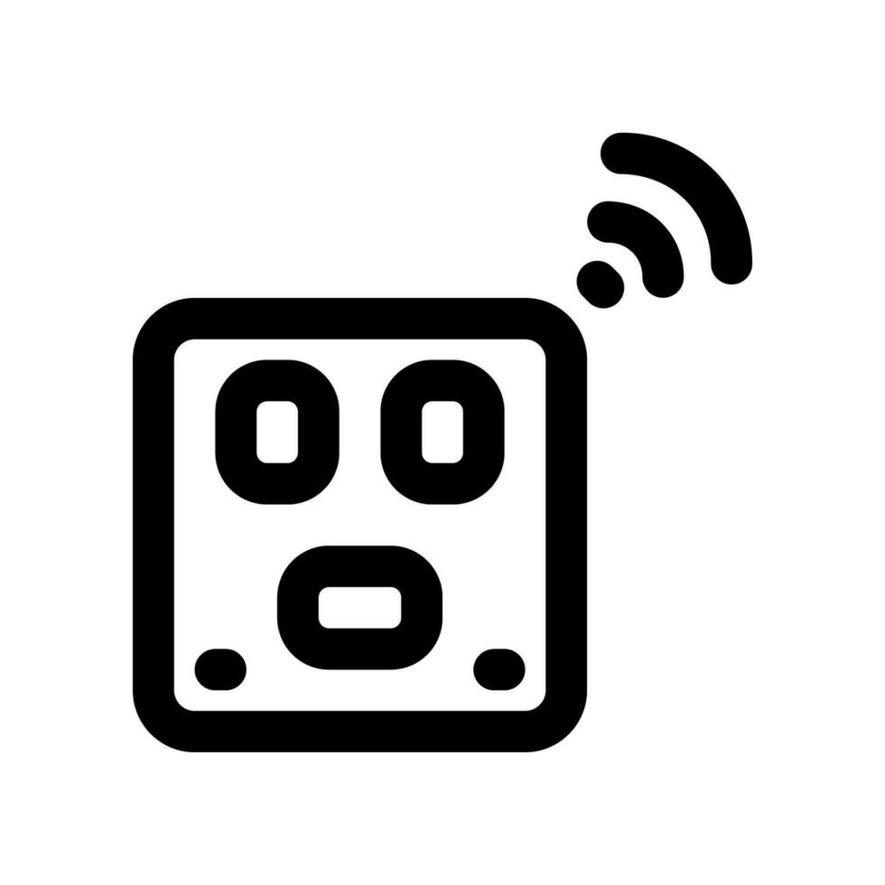 Öko Steckdose Linie Symbol. Vektor Symbol zum Ihre Webseite, Handy, Mobiltelefon, Präsentation, und Logo Design.