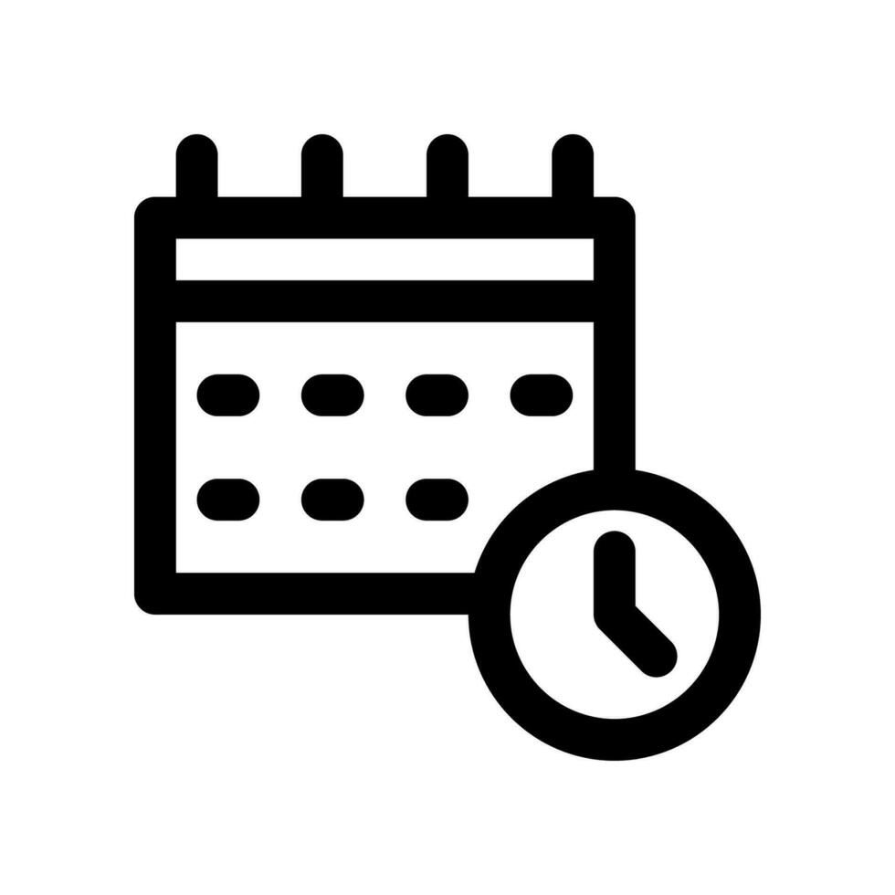 Kalender Linie Symbol. Vektor Symbol zum Ihre Webseite, Handy, Mobiltelefon, Präsentation, und Logo Design.